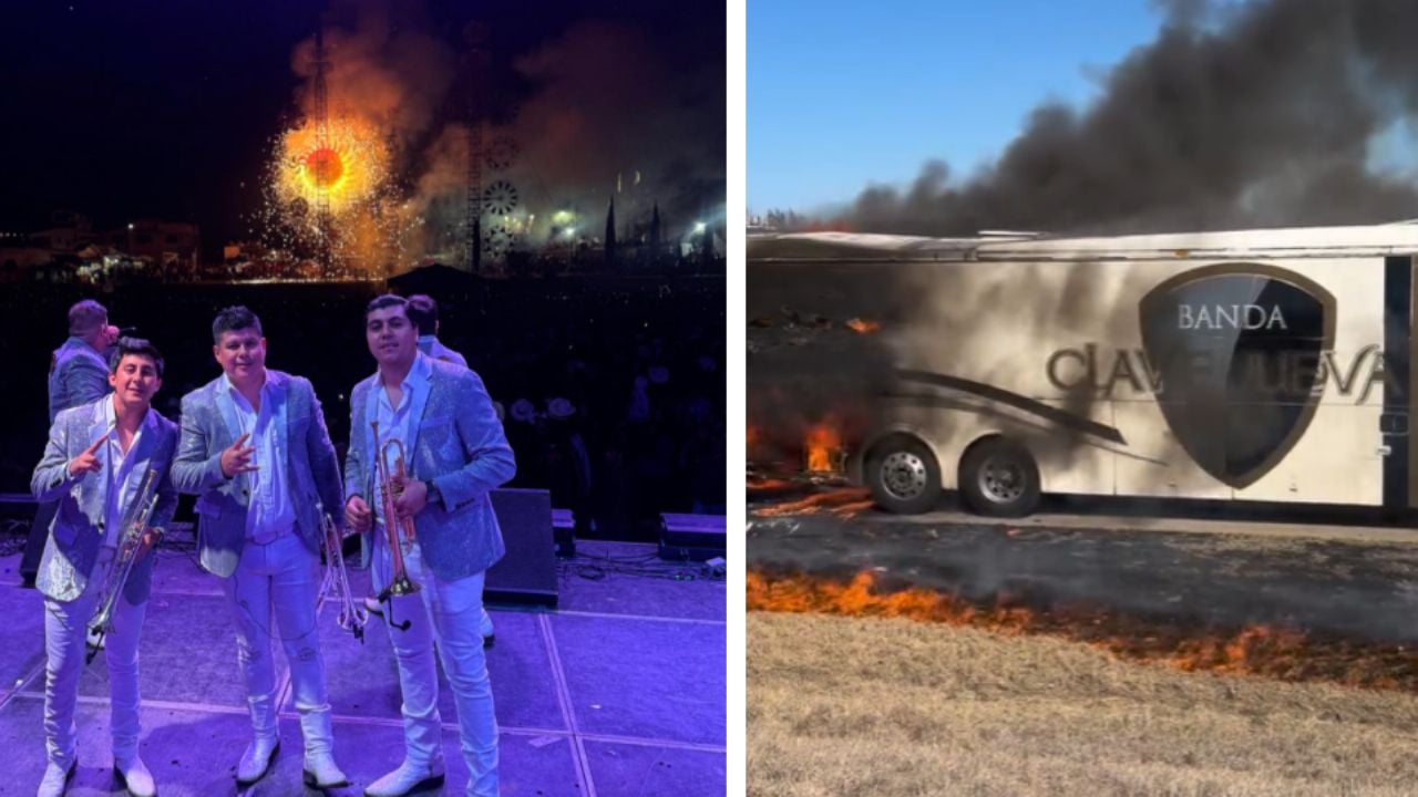 Banda Clave Nueva sufre ACCIDENTE y su camión termina en llamas; rescatan un rosario del fuego (VIDEO)