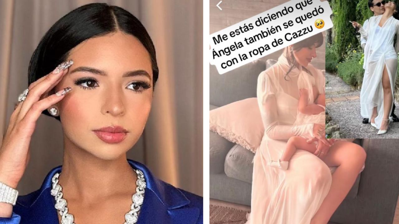FOTO romántica con Christian Nodal desata críticas: Acusan a Ángela Aguilar de ‘robar’ vestido a Cazzu