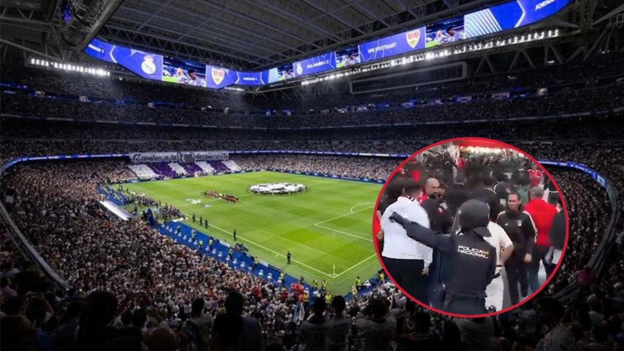 Tensión en el Santiago Bernabéu: disturbios en la previa del partido entre el Real Madrid y Benfica