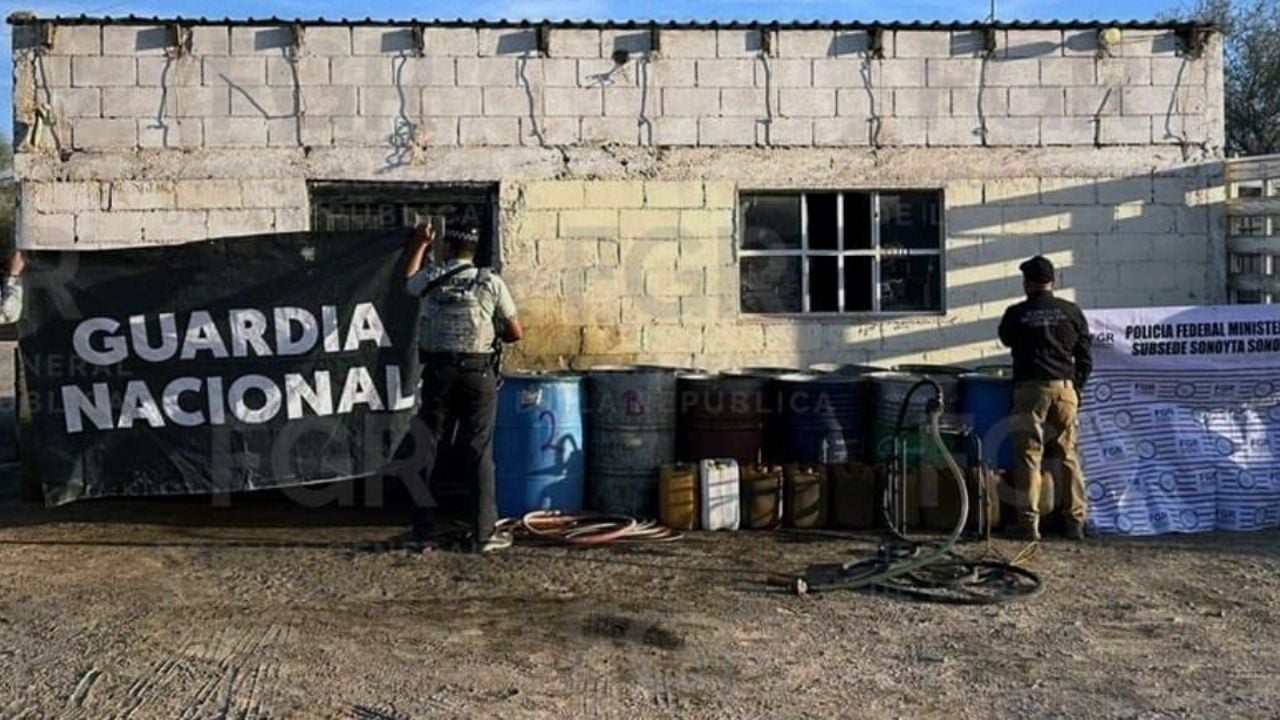 Golpe al huachicol en Sonora: Incautan más de 2 mil litros de combustible cerca de Sonoyta