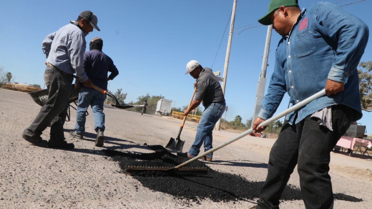 Avanzan en 30% los trabajos de bacheo y pavimentación en el municipio de Navojoa