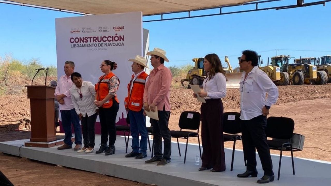 Alfonso Durazo Montaño da banderazo a construcción de libramiento de Navojoa