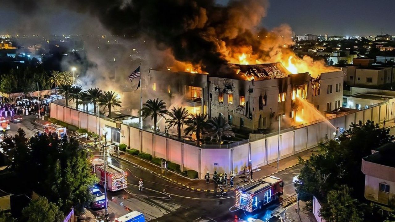 VIDEO: Atacan embajada de Estados Unidos en Arabia Saudita; presuntos drones de Irán impactaron