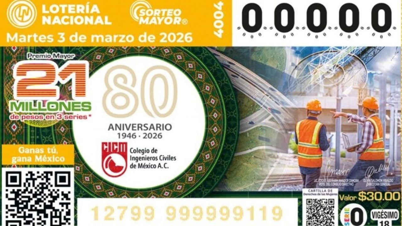 Lotería Nacional: Lista COMPLETA de GANADORES del Sorteo Mayor No. 4004 de HOY martes 3 de marzo