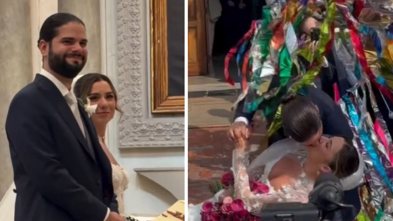 (VIDEO) Farid Dieck y Jessica Fernández se casan por la iglesia en Monterrey; detalles de la boda