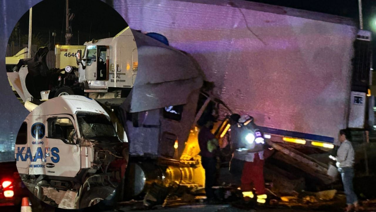 FOTOS: Fuerte choque entre tres tráileres y una vagoneta deja tres lesionados al norte de Ciudad Obregón