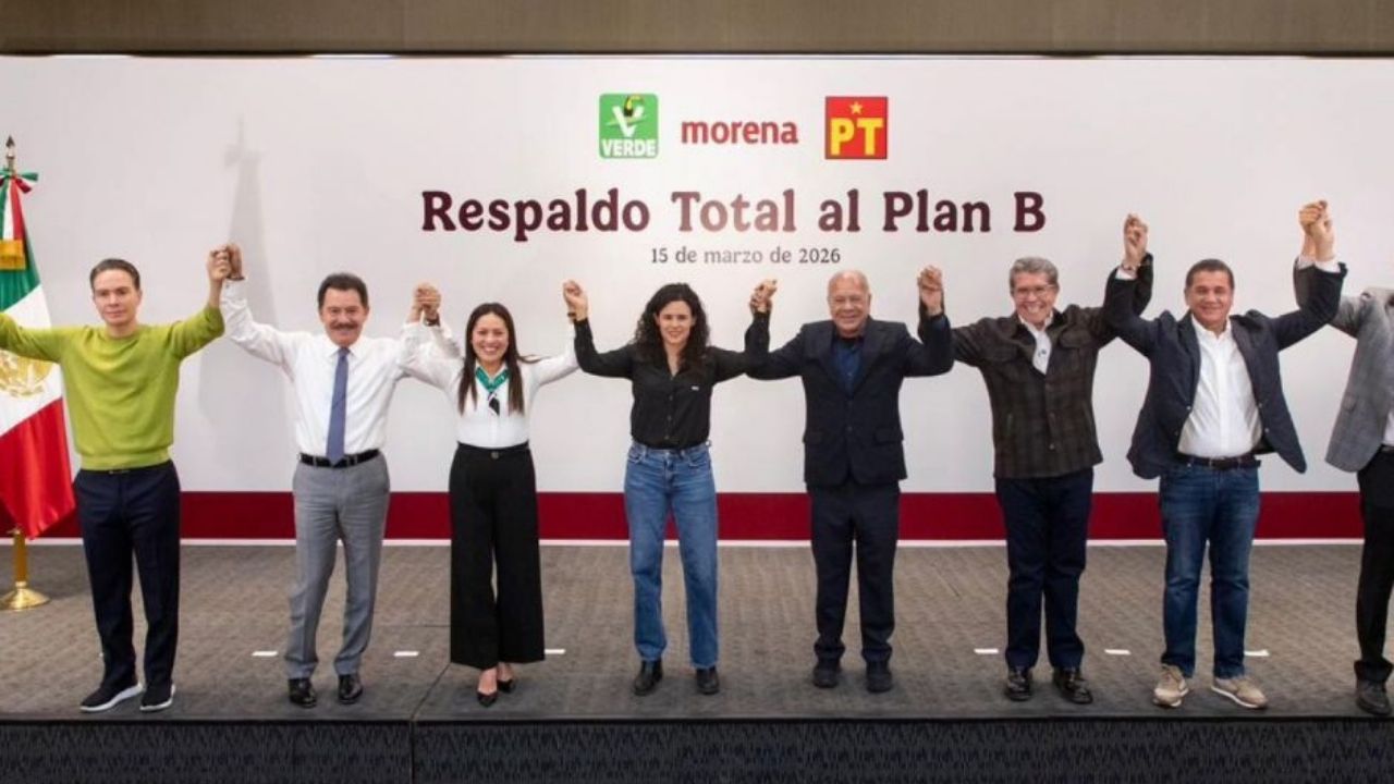 Morena, PT y el Partido Verde anuncian formalmente el respaldo absoluto al Plan B
