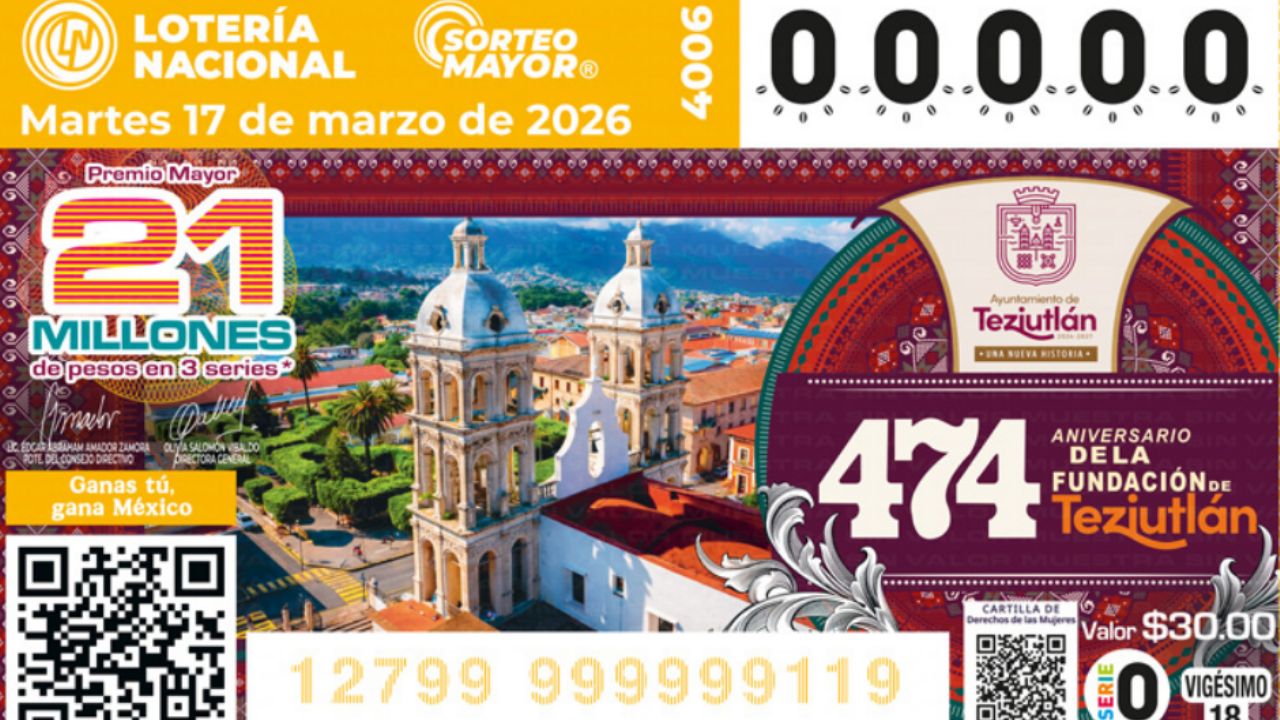 Lotería Nacional: Lista COMPLETA de GANADORES del Sorteo Mayor No. 4006 de HOY martes 17 de marzo