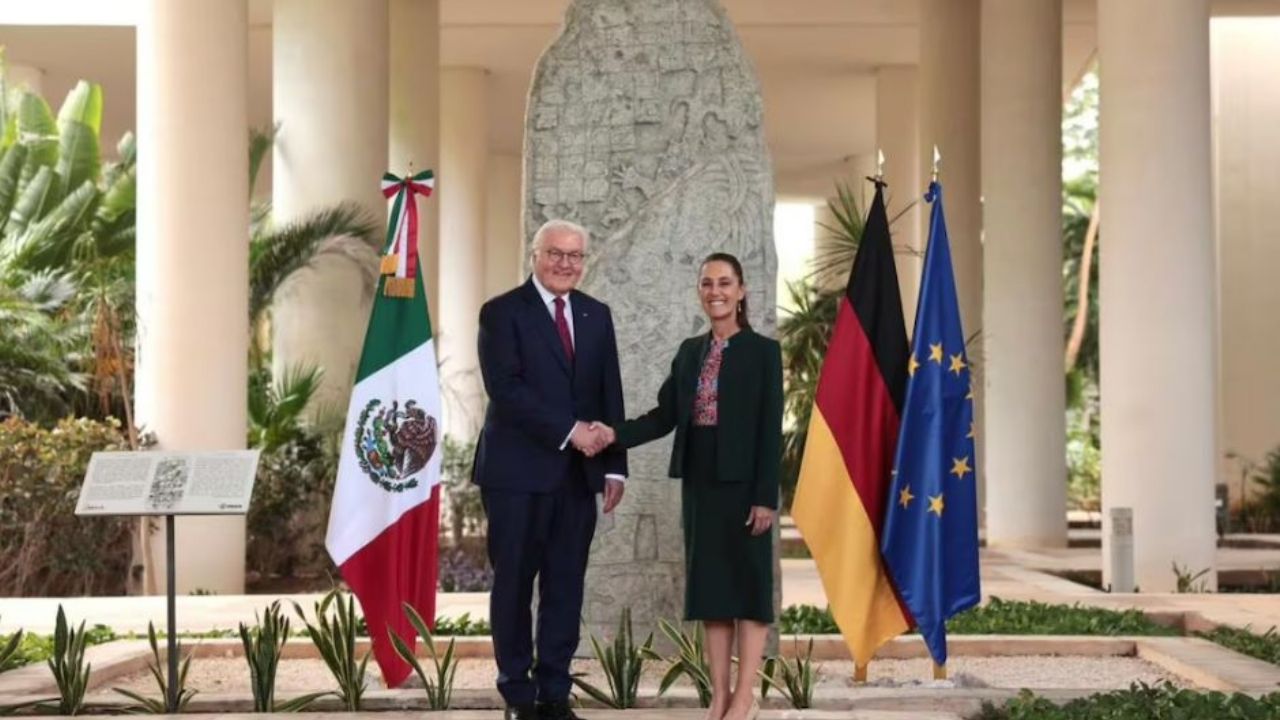 Sheinbaum se reúne con presidente de Alemania en Cancún; hablan de cultura, comercio e inversión