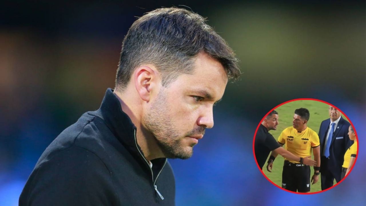 Nicolás Larcamón vive incómodo momento; árbitra le niega el saludo tras sus constantes críticas