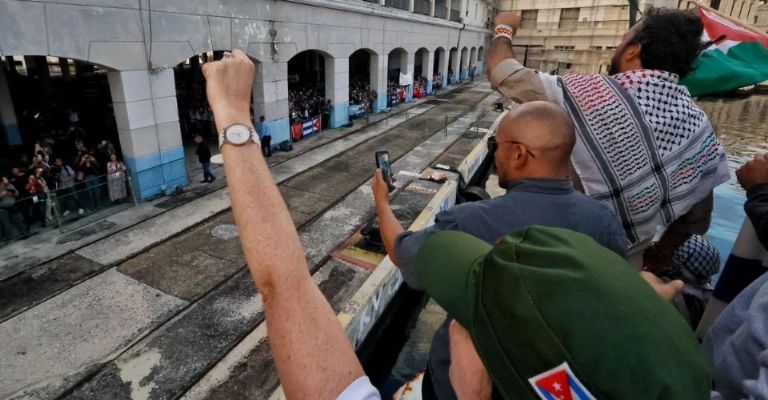 Arriba a La Habana el 'Convoy Nuestra América'