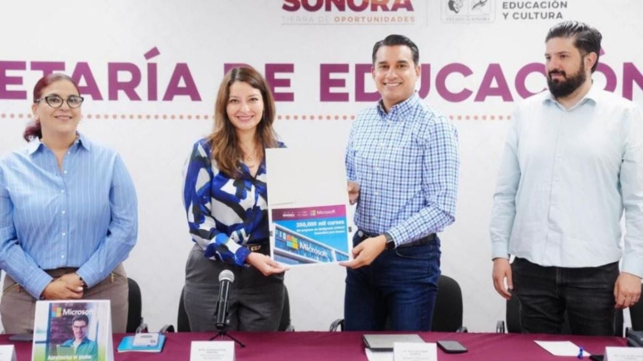 ¡Alianza histórica! Gobierno de Sonora y Microsoft capacitarán a 350 mil personas acerca de la IA: SEC