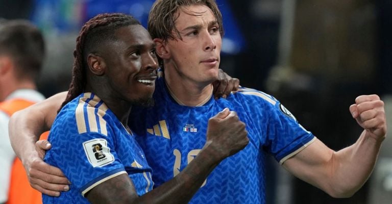 Moise Kean celebra su tanto para sellar la victoria