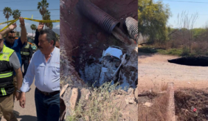 Javier Lamarque Cano atiende socavón tras caída de vehículo en Misiones