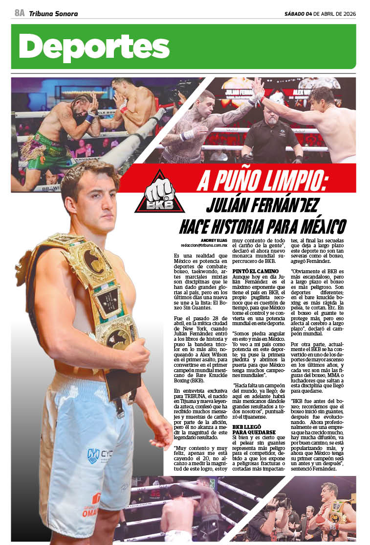 Edición del periódico Tribuna