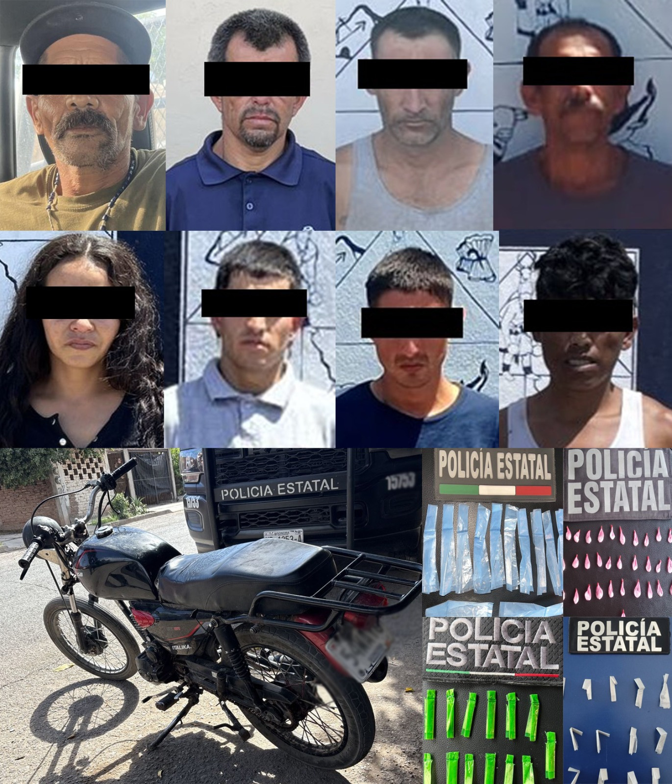 Las personas y los objetos decomisados por autoridades