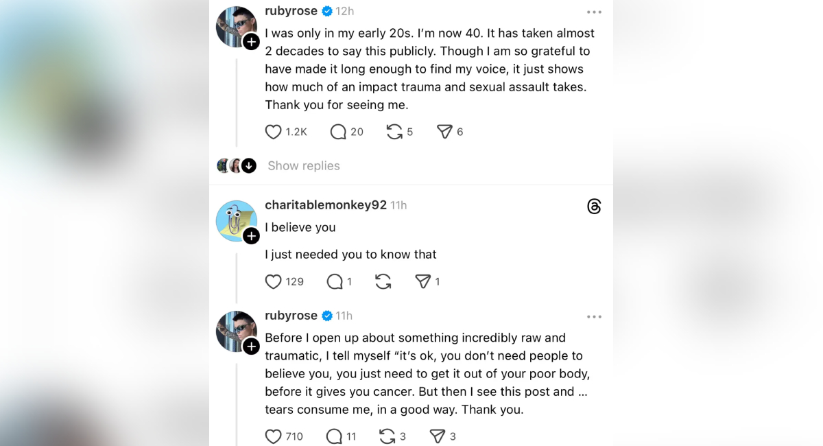 Ruby Rose da detalles de presunta agresión sexual de Katy Perry