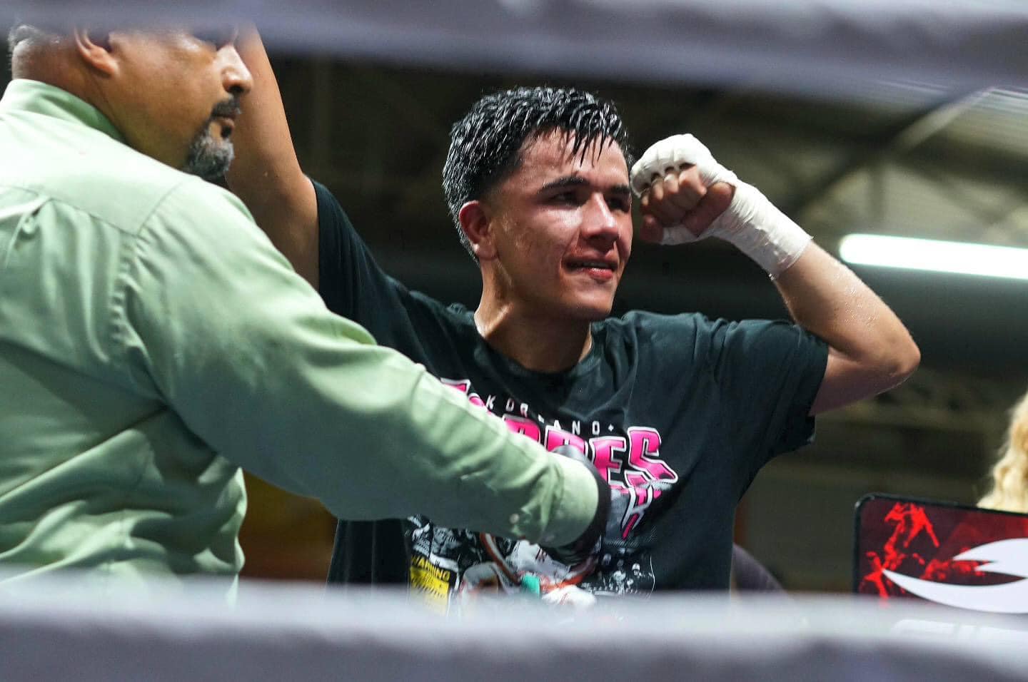 Fuentes arriba del ring