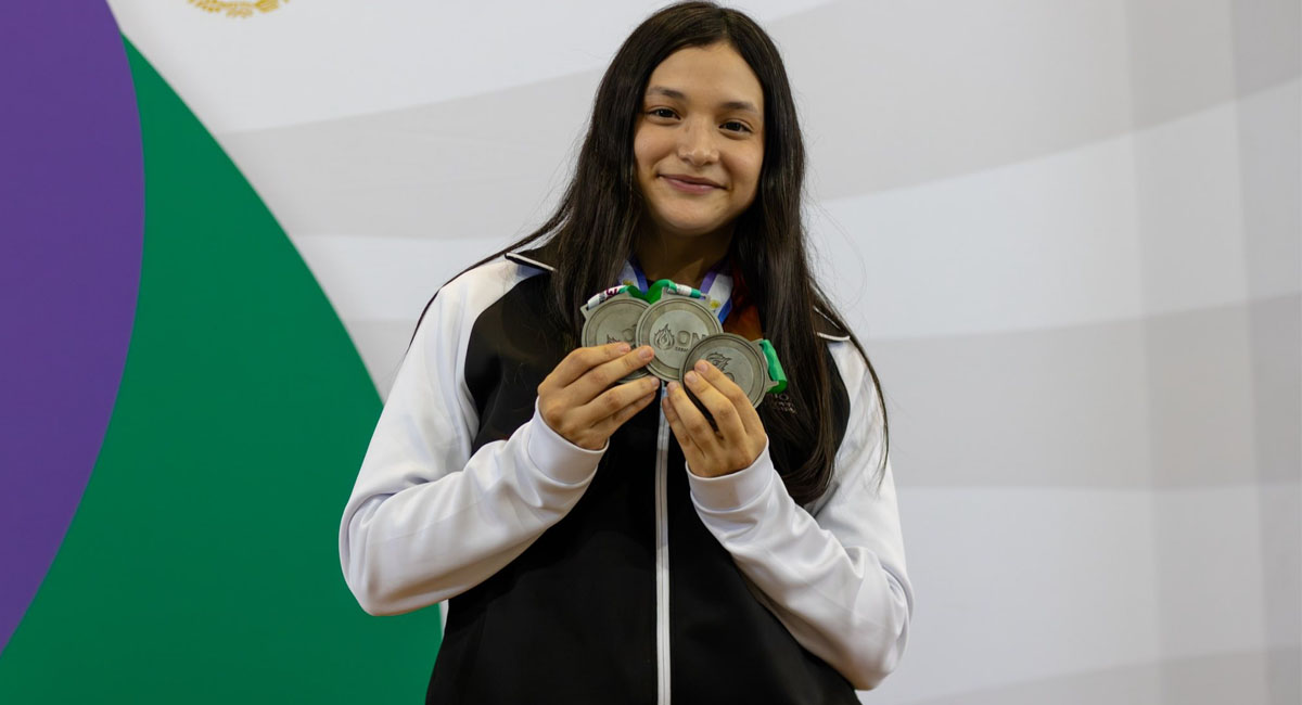Célida Piña conquistó tres preseas de plata en la competencia