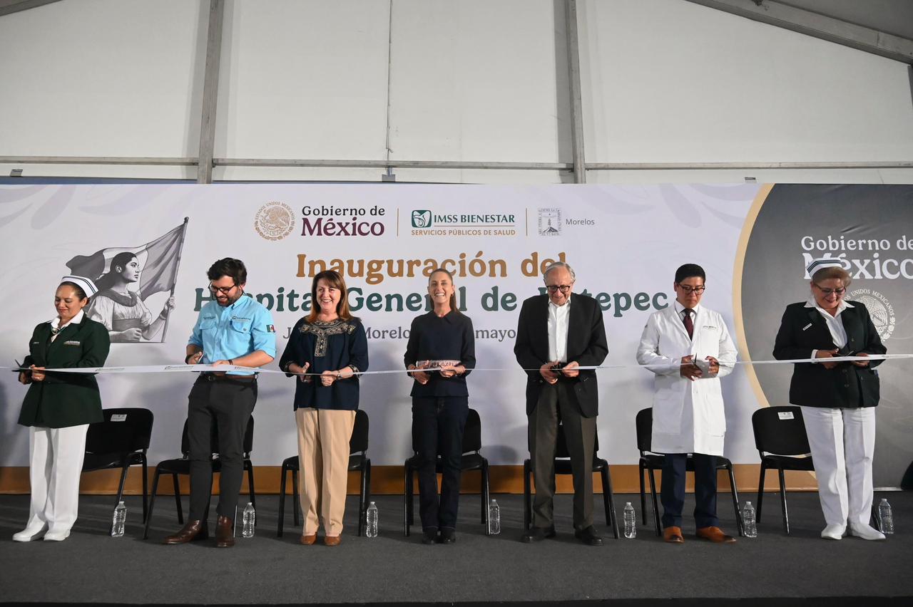 Claudia Sheinbaum inaugura hospital del IMSS Bienestar en Jiutepec; beneficiará a más de 200 mil personas