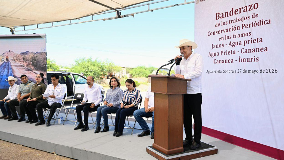 Durazo supervisa arranque de obras carreteras en Sonora con respaldo federal y millonaria inversión pública
