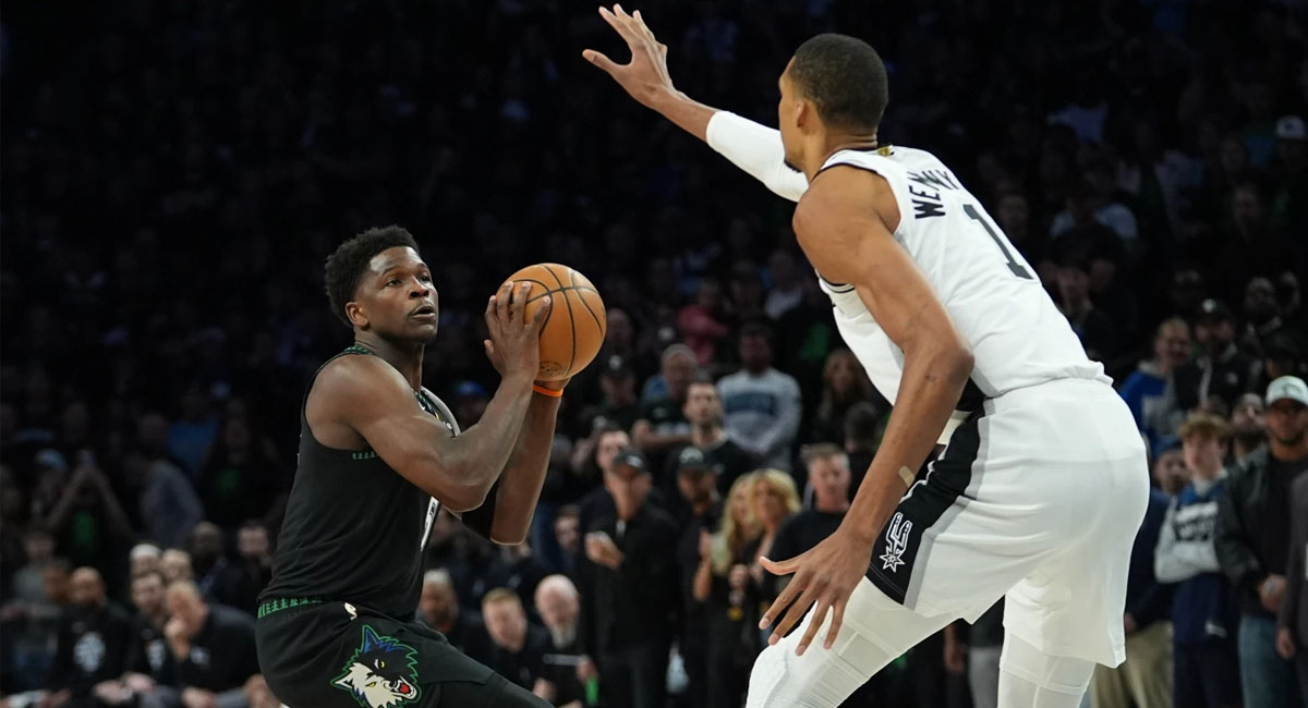 Edwards y los Timberwolves aprovecharon la salida de Wemby para imponerse
