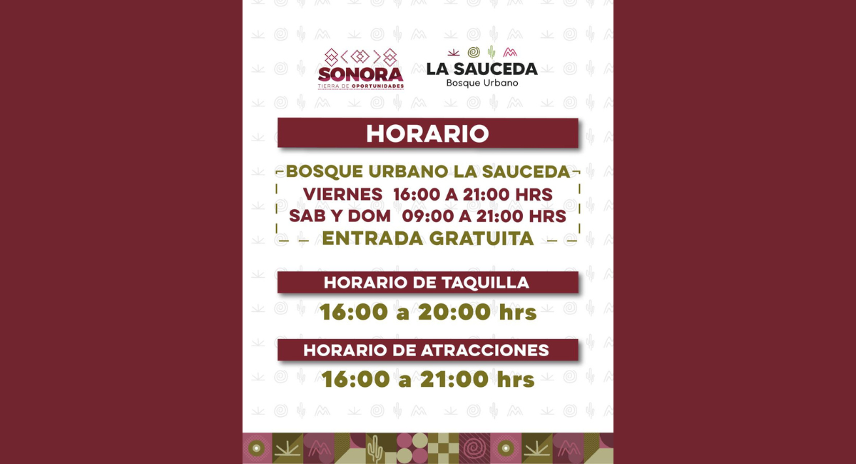 Gobierno de Sonora anuncia nuevo horario temporal en La Sauceda por obras de rehabilitación