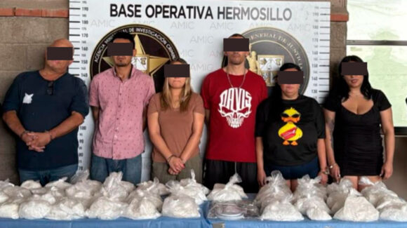 Golpe al narcomenudeo en Hermosillo: Capturan a seis personas con 32 kilos de metanfetamina