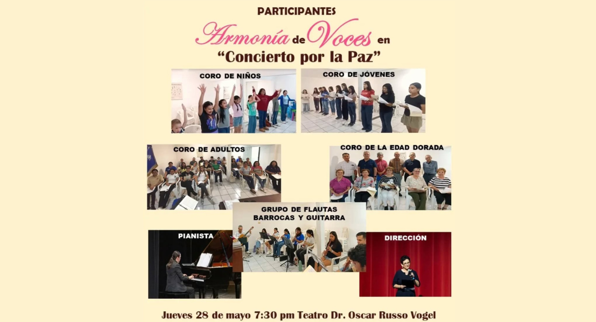Imcca e Instituto Schiller invitan a disfrutar de 'Armonía de Voces en Concierto por la Paz'