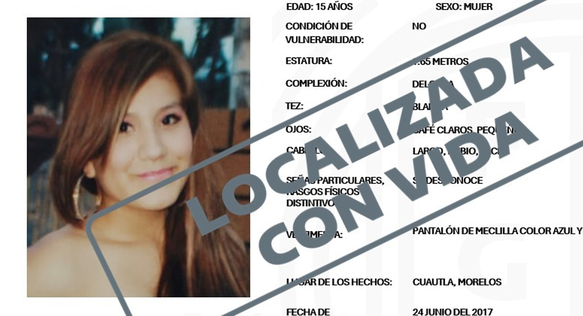 Tras 9 años de búsqueda, encuentran con vida a Merari Olea, desaparecida a los 15 años en Morelos