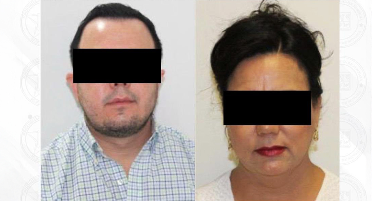 Los dos detenidos, Zaid Arturo 'N' y Ruth Concepción 'N'
