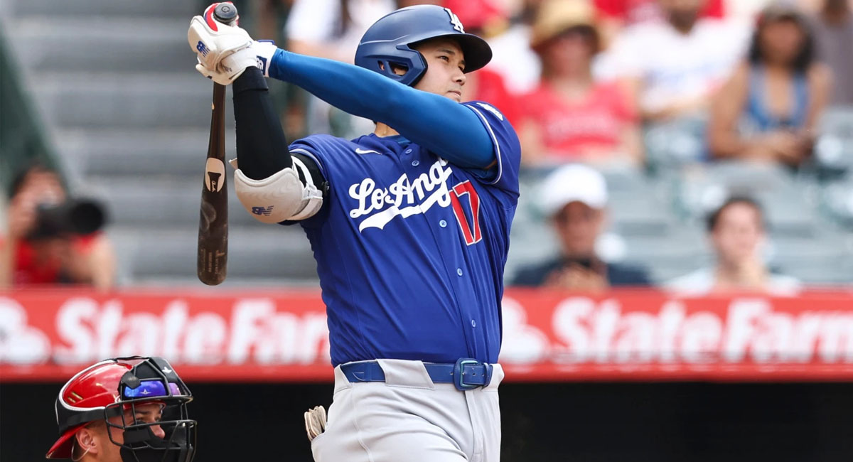 Ohtani estuvo muy activo con el madero en la serie contra los Angels