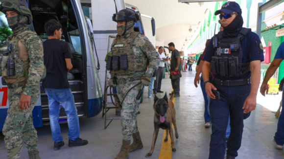 SSPM y Marina fortalecen operativos de seguridad en puntos de afluencia en Cajeme
