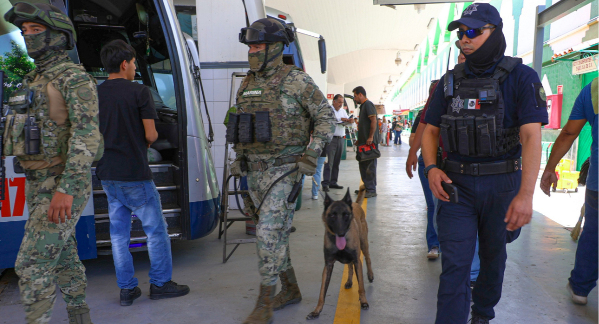 SSPM y Marina fortalecen operativos de seguridad en puntos de afluencia en Cajeme