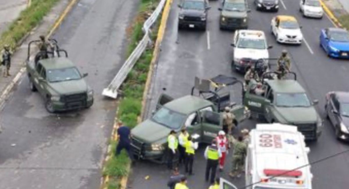 Seis soldados heridos tras choque en Monterrey