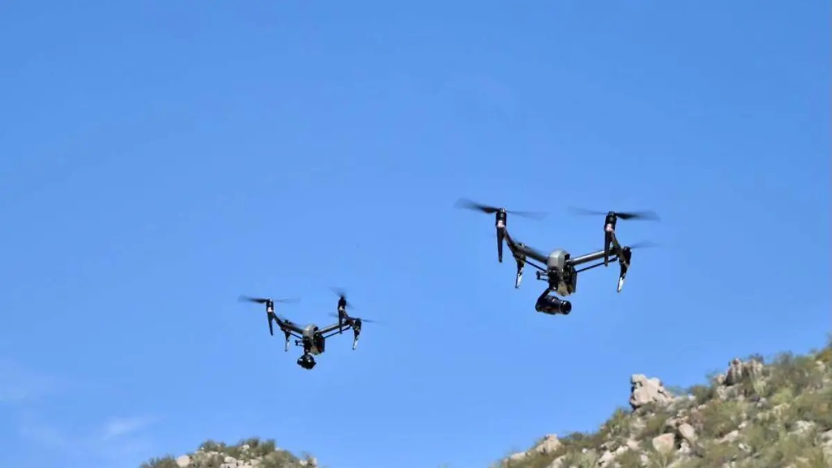 Drones del departamento de Bomberos de Hermosillo