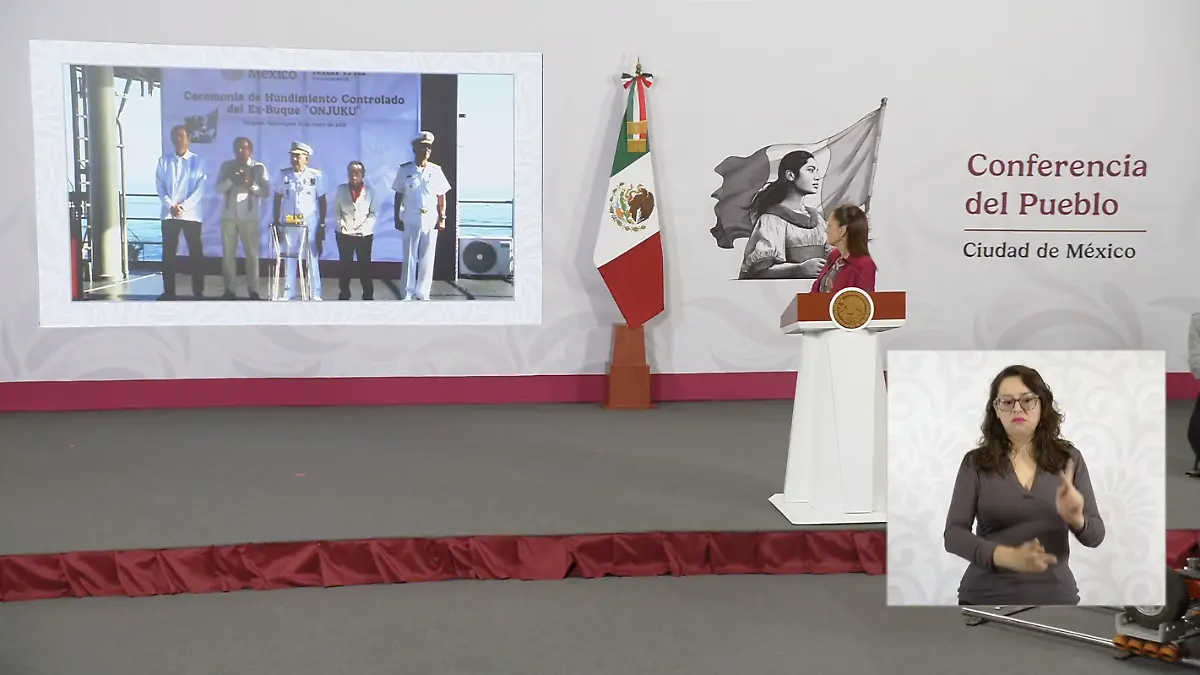 Hunden barco donado por Japón en el Golfo de México; será arrecife artificial en Tamaulipas