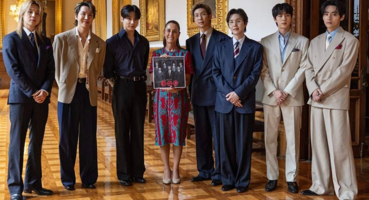 Sheinbaum reacciona a nuevo VIDEO de BTS en Palacio Nacional