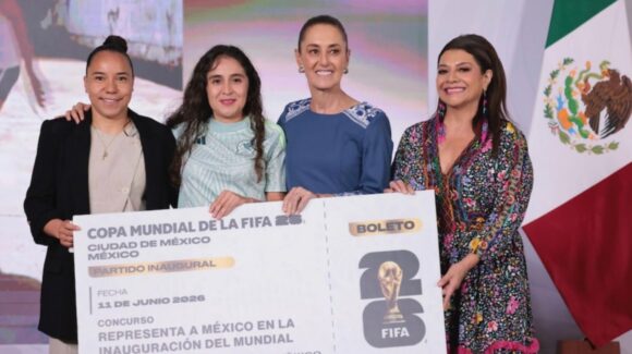Sheinbaum presenta a las ganadoras de boletos para la inauguración y más partidos del Mundial 2026 en México