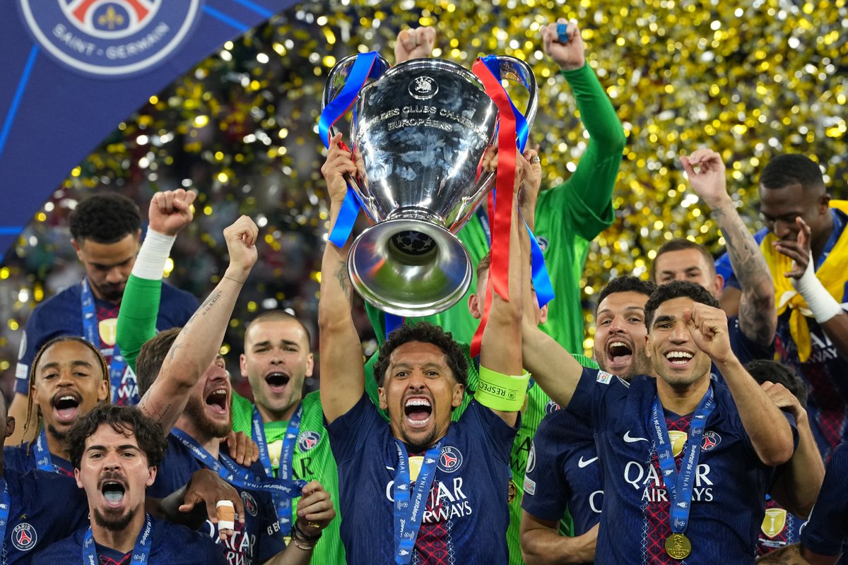 Así fue la celebración de los jugadores del Paris Saint-Germain tras conquistar la Champions League