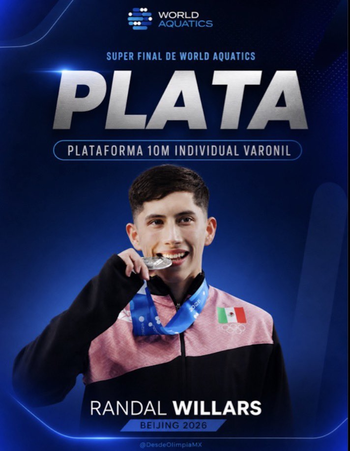 México sublíder en clavados 2026 con plata de Willars
