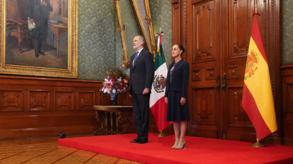 ¡Encuentro histórico! Rey Felipe VI de España y Claudia Sheinbaum se reúnen en Palacio Nacional