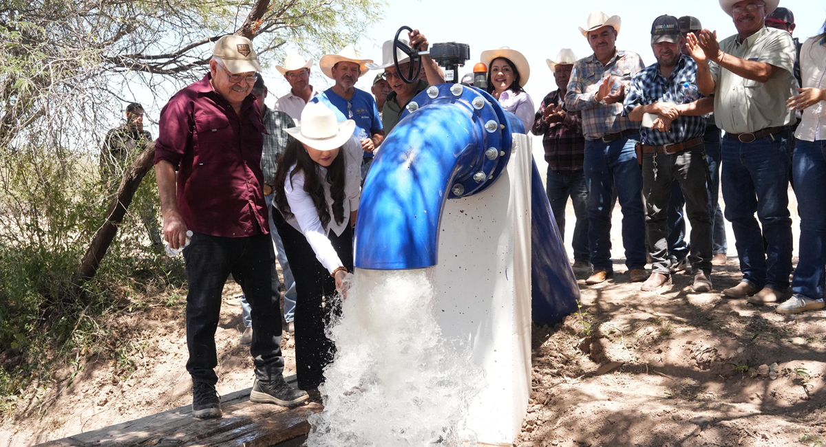 Mejora Gobierno de Sonora suministro de agua para riego en el ejido Molino de Camou