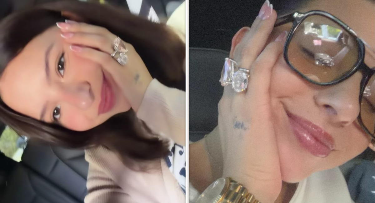 Ángela Aguilar desata críticas tras presumir lujoso anillo junto a Christian Nodal