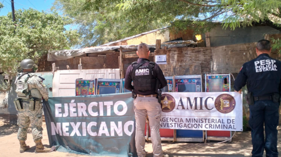 Aseguran seis máquinas tragamonedas durante cateo en San Luis Río Colorado
