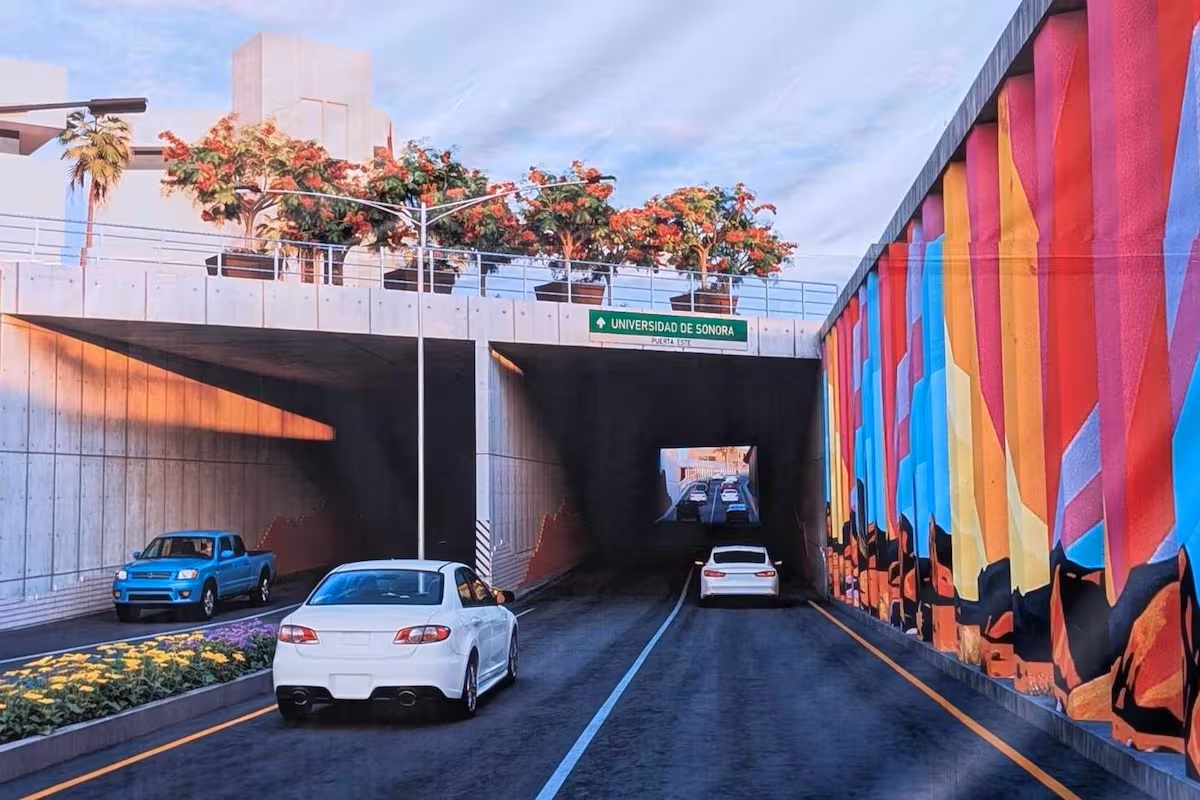 Avance del 95% tiene el mural del paso a desnivel en el bulevar Colosio