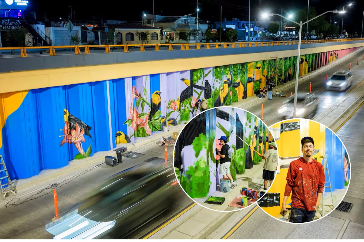Avance del 95% tiene el mural del paso a desnivel en el bulevar Colosio