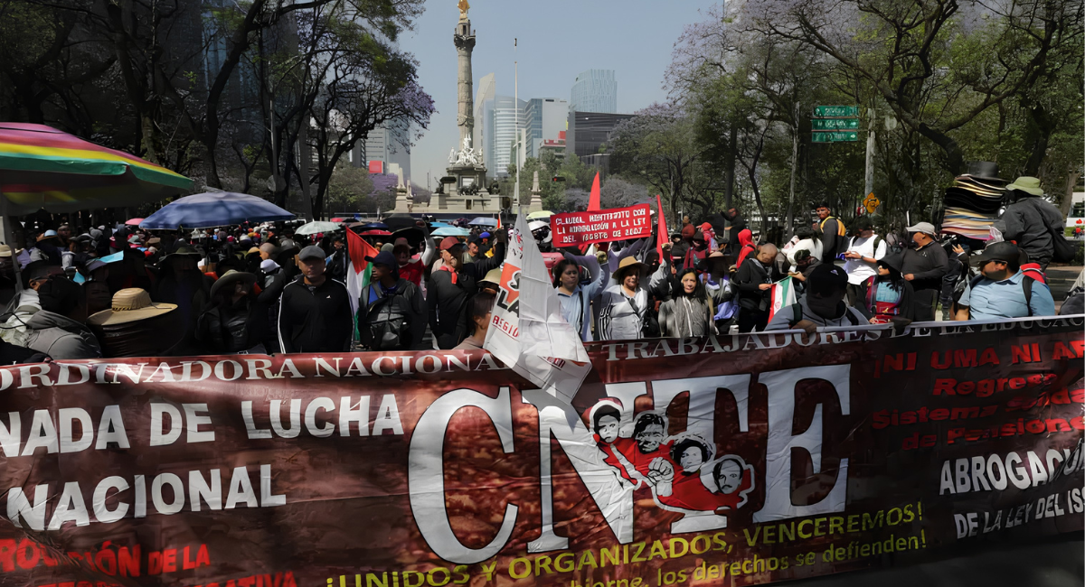 "Boicot al Mundial FIFA 2026": CNTE inicia su huelga nacional con megamarcha