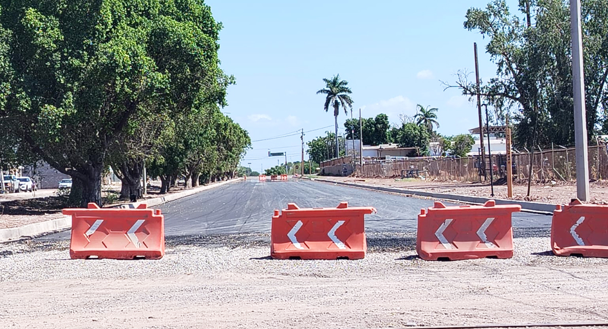 Avanza 88% rehabilitación del boulevard Circunvalación del Parque Industrial de Obregón