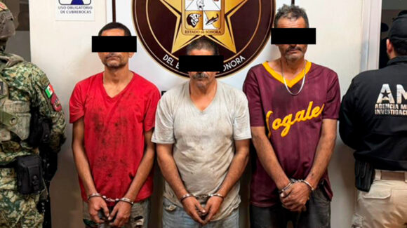 Capturan a ‘El Boni’, ‘El Loco’ y ‘El Chapo’ durante cateo en Cajeme; les hallaron metanfetamina